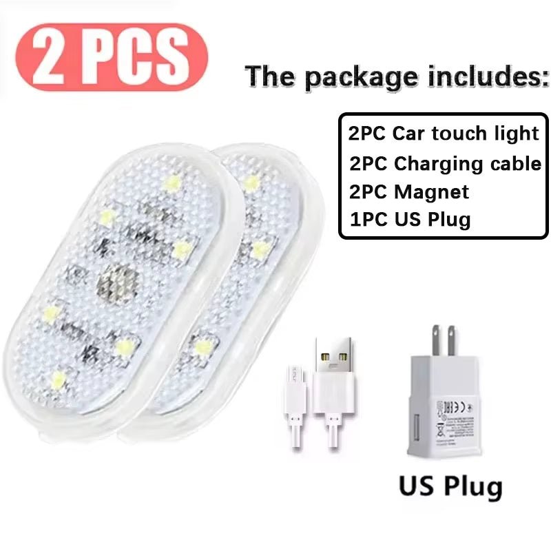 Car LED Interior Light USB Magnetic Touch - Rechargeable Reading Lamp - ANMARKET