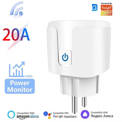 Smart WiFi Plug 20A EU - Energy Monitor Alexa Google Home Compatible - ANMARKET