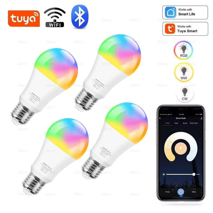 Smart WiFi LED Bulbs RGB - Alexa & Google Home - E27 Dimmable - ANMARKET