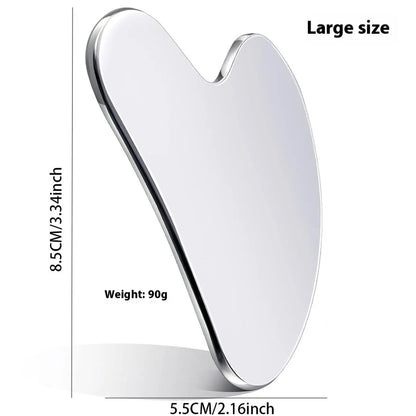 Heart - Shaped Stainless Steel Gua Sha - Facial Massage Tool for Skincare - ANMARKET