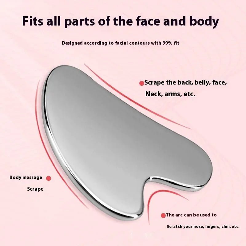 Heart - Shaped Stainless Steel Gua Sha - Facial Massage Tool for Skincare - ANMARKET