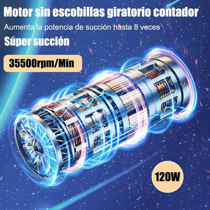 Aspirador portátil inalámbrico para coche con succión potente de 95000PA y función de soplador, ideal para uso doméstico y automotriz - ANMARKET