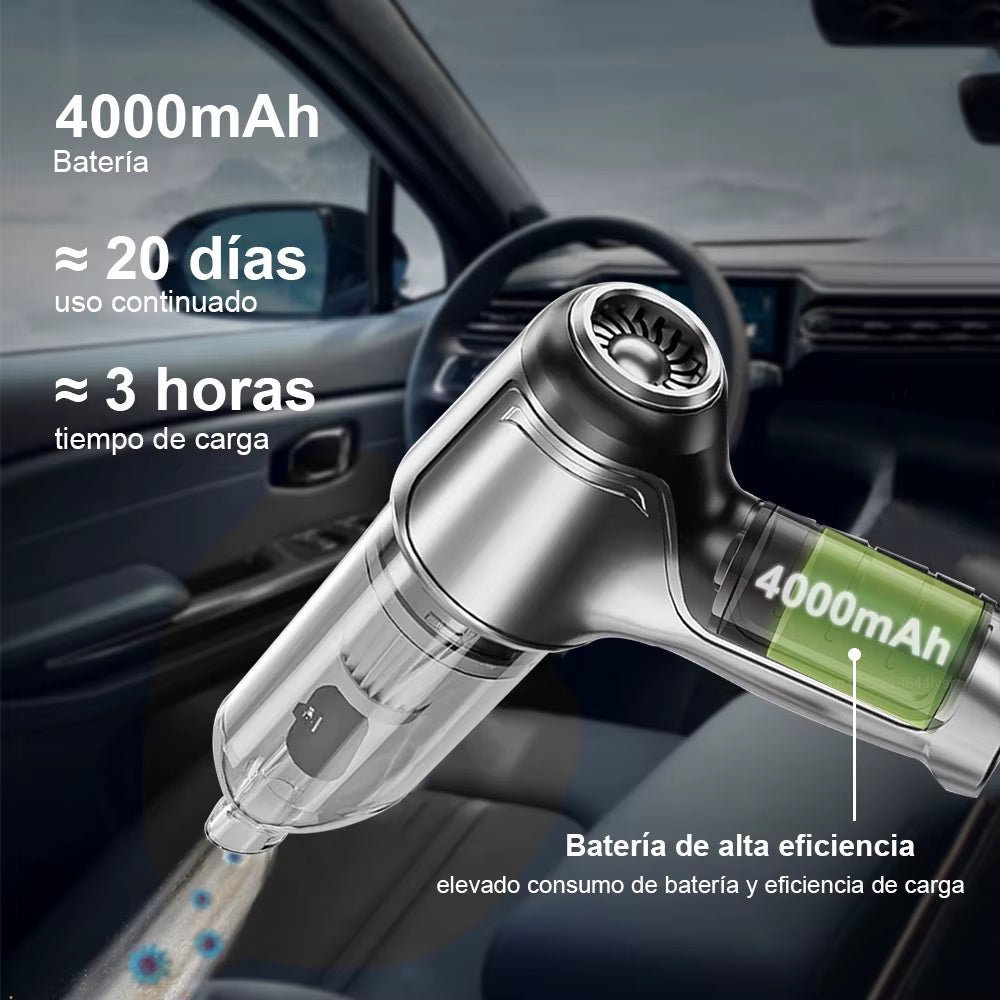 Aspirador portátil inalámbrico para coche con succión potente de 95000PA y función de soplador, ideal para uso doméstico y automotriz - ANMARKET