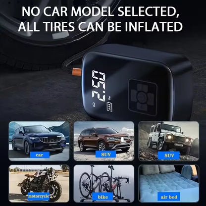 Compresor de aire inalámbrico para vehículos, inflador eléctrico de neumáticos para motocicletas, bicicletas, barcos y balones, 1 unidad. - ANMARKET
