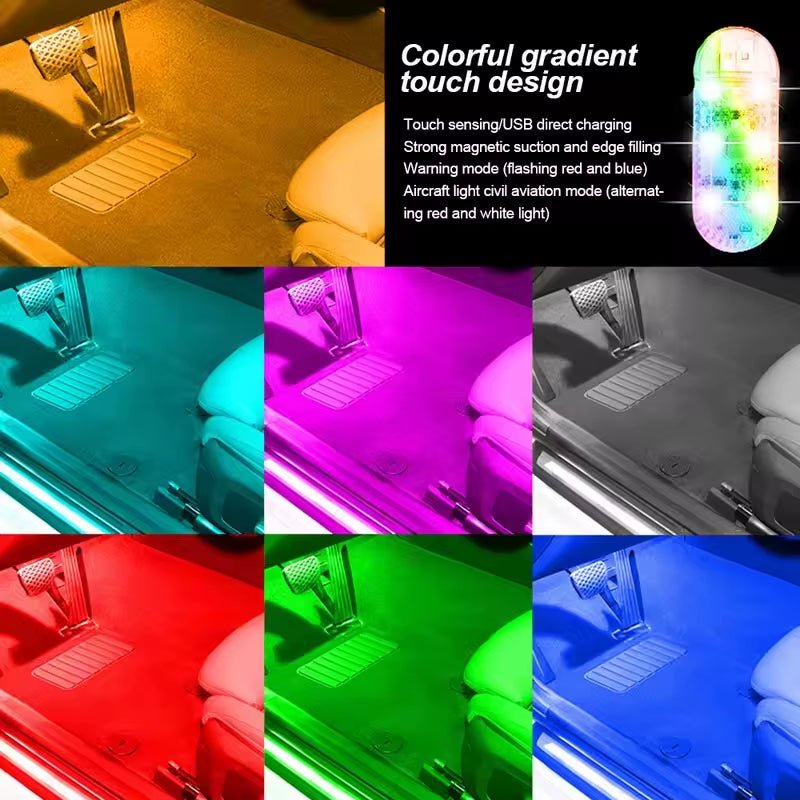 Car LED Interior Light USB Magnetic Touch - Rechargeable Reading Lamp - ANMARKET