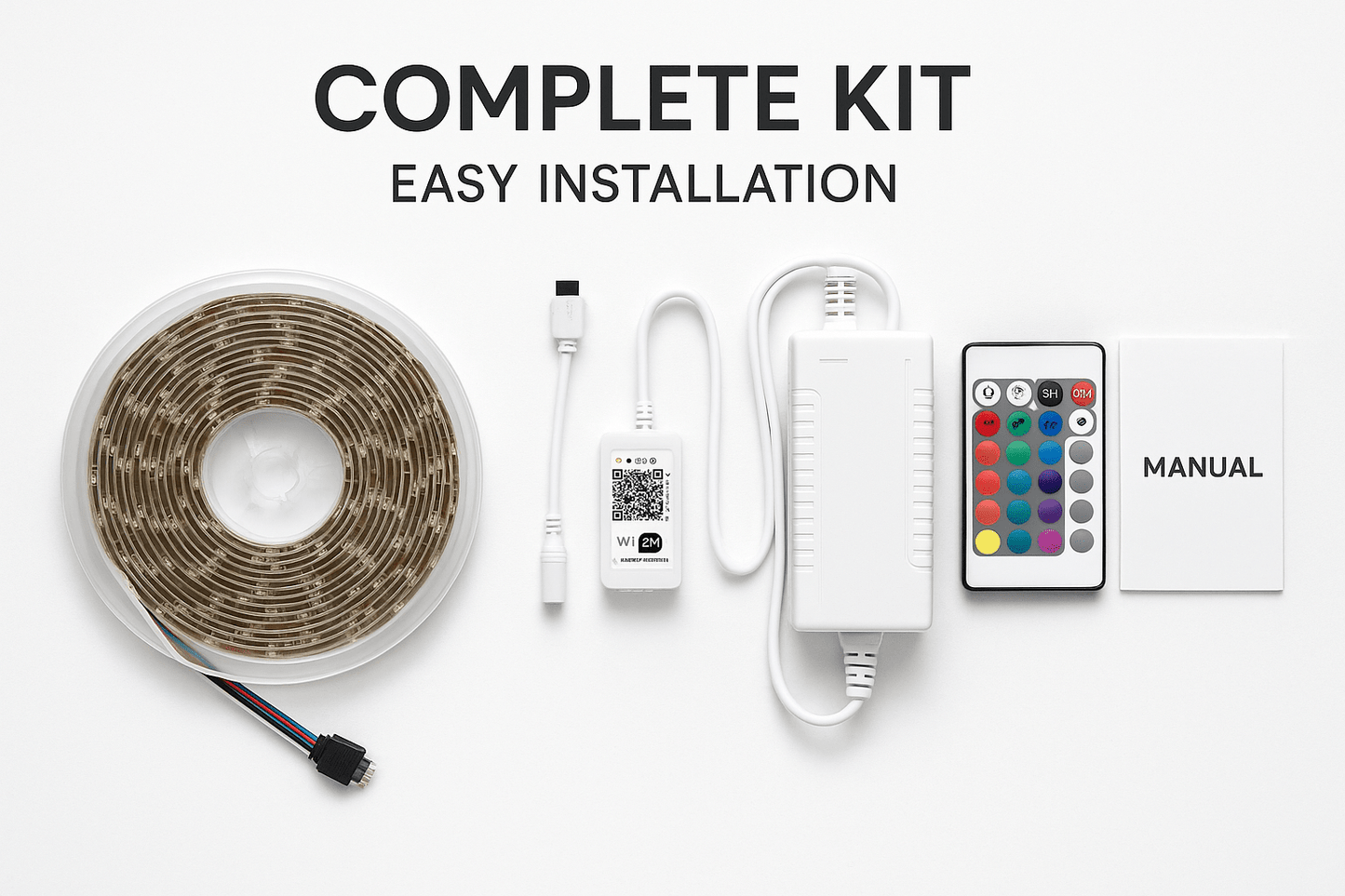 Tiras LED RGB Inteligentes 5M - Control WiFi y App con 16 Millones de Colores - ANMARKET