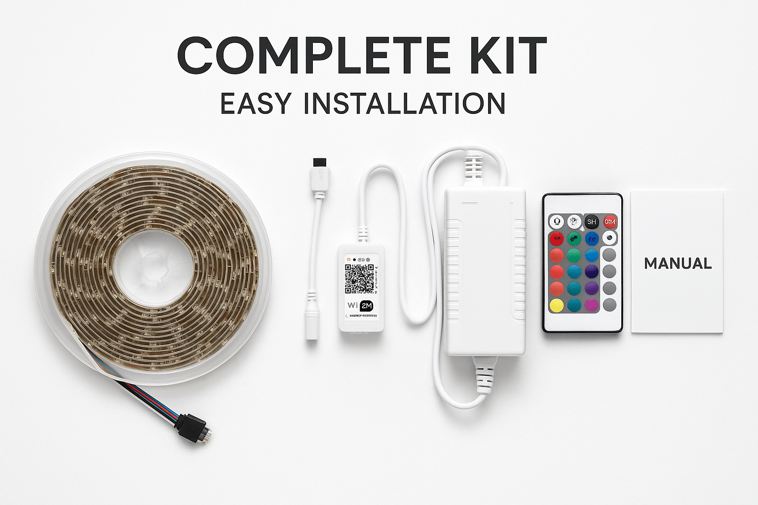 Tiras LED RGB Inteligentes 5M - Control WiFi y App con 16 Millones de Colores - ANMARKET