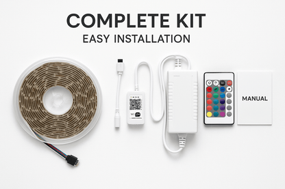 Tiras LED RGB Inteligentes 5M - Control WiFi y App con 16 Millones de Colores - ANMARKET