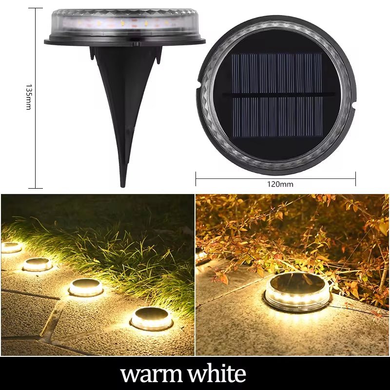 Luces Solares para Jardín - 12 LED Impermeables para Decoración Exterior, Ideal para Patios, Caminos y Céspedes - ANMARKET