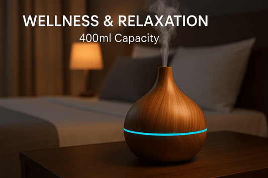 Humidificador Difusor de Aromas 400ml - LED 7 Colores y Temporizador - ANMARKET