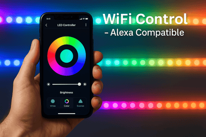 Tiras LED RGB Inteligentes 5M - Control WiFi y App con 16 Millones de Colores - ANMARKET